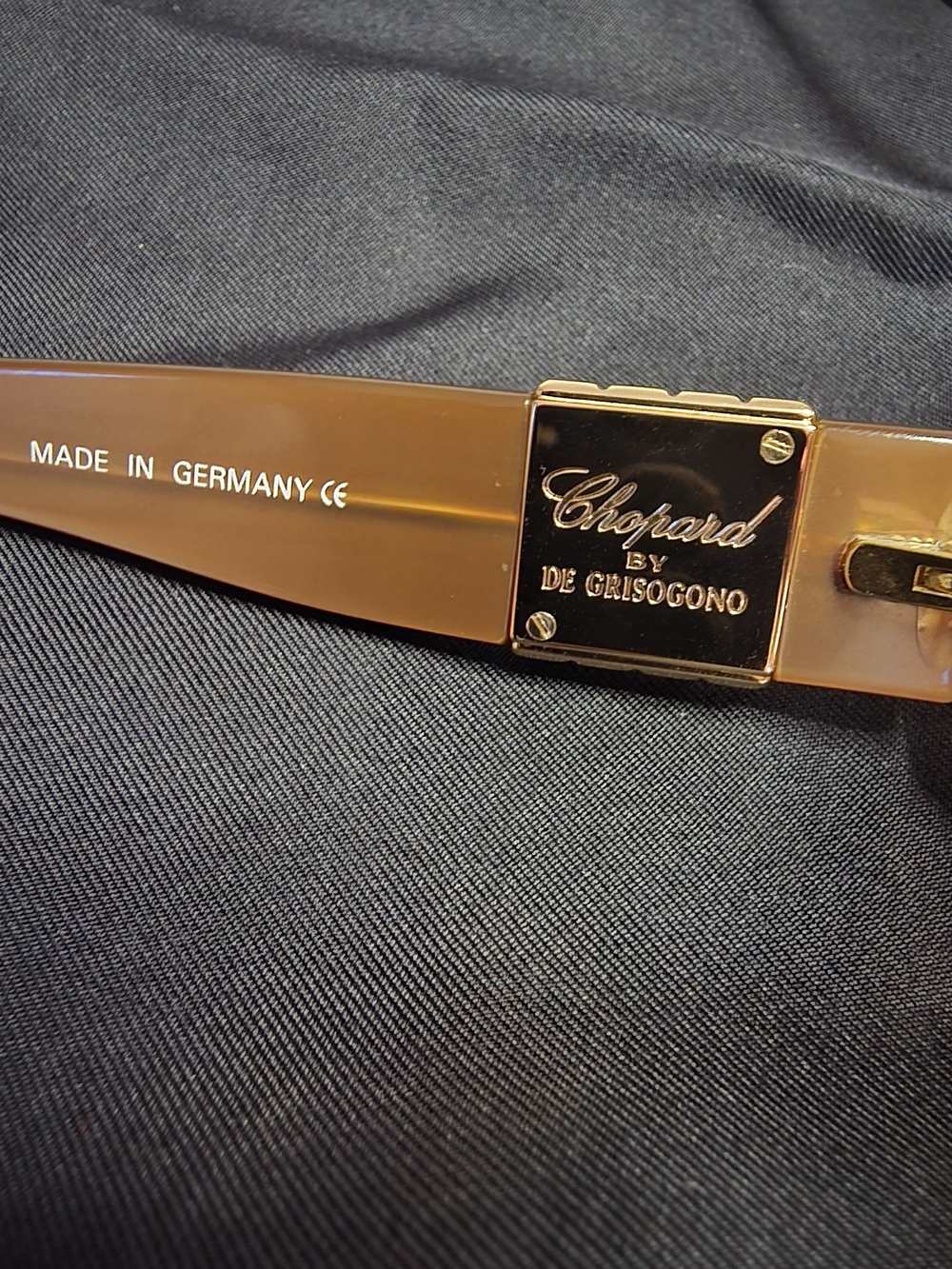 Chopard Burgundy/Caramel Gold Square Sunglasses - Picture 9 of 10